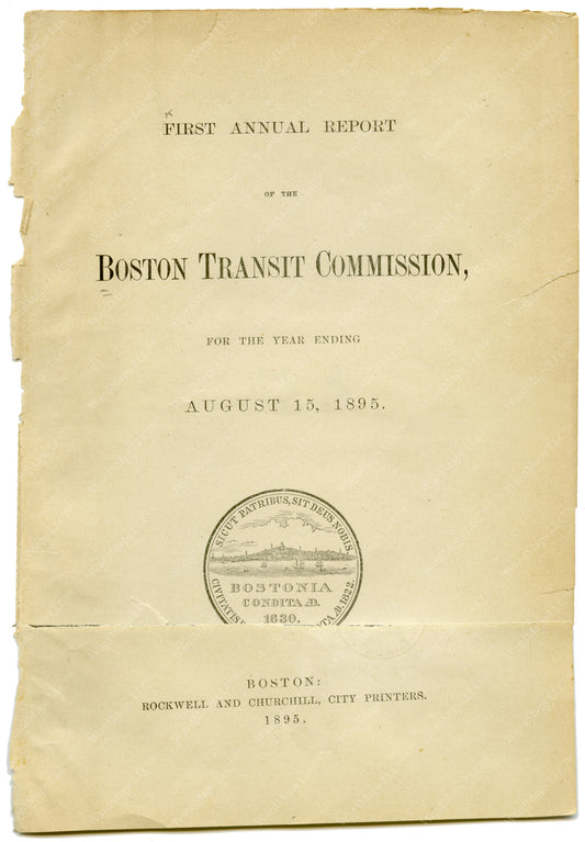 BTC Annual Report 01, 1895: Title Page