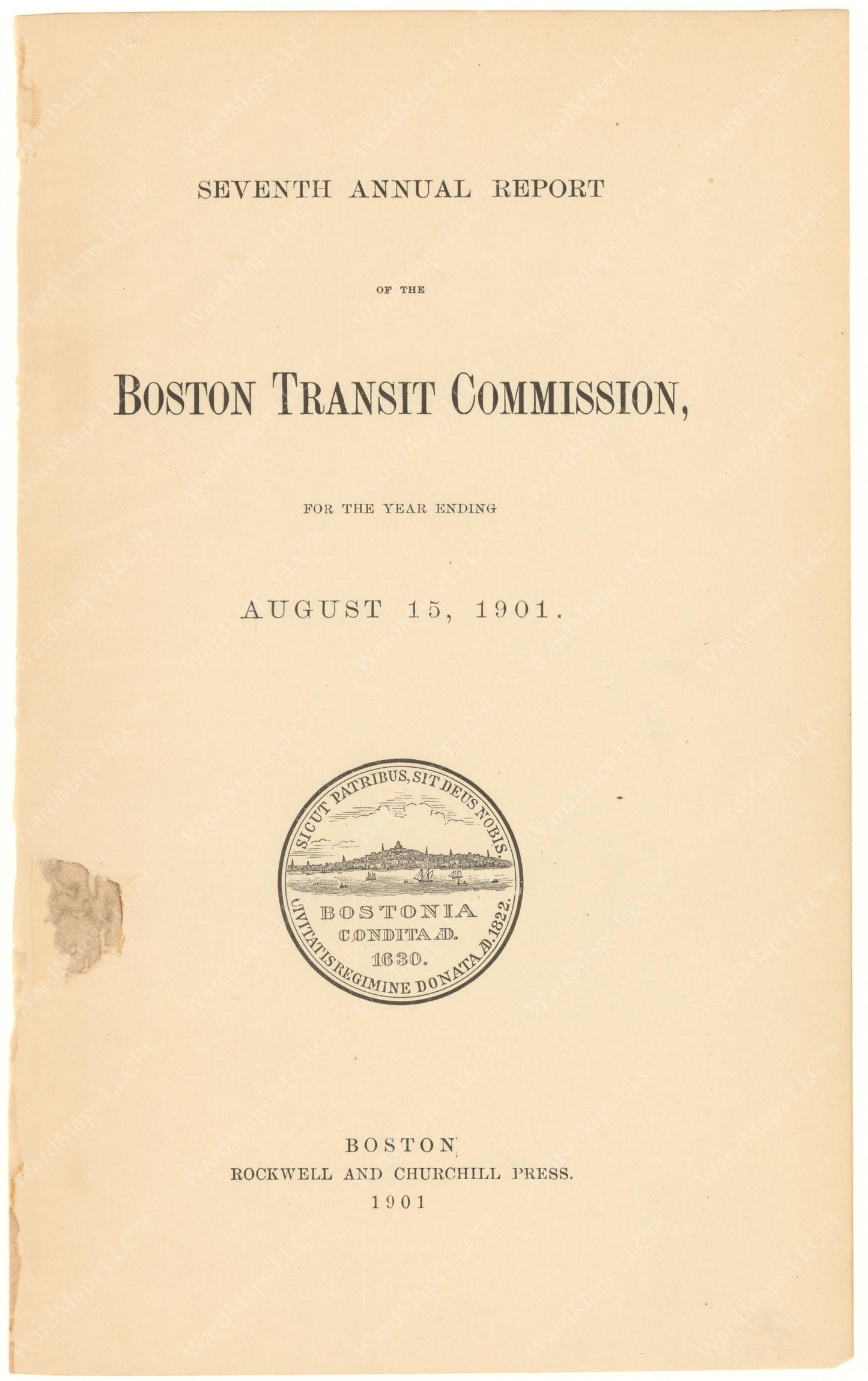 BTC Annual Report 07, 1901: Title Page
