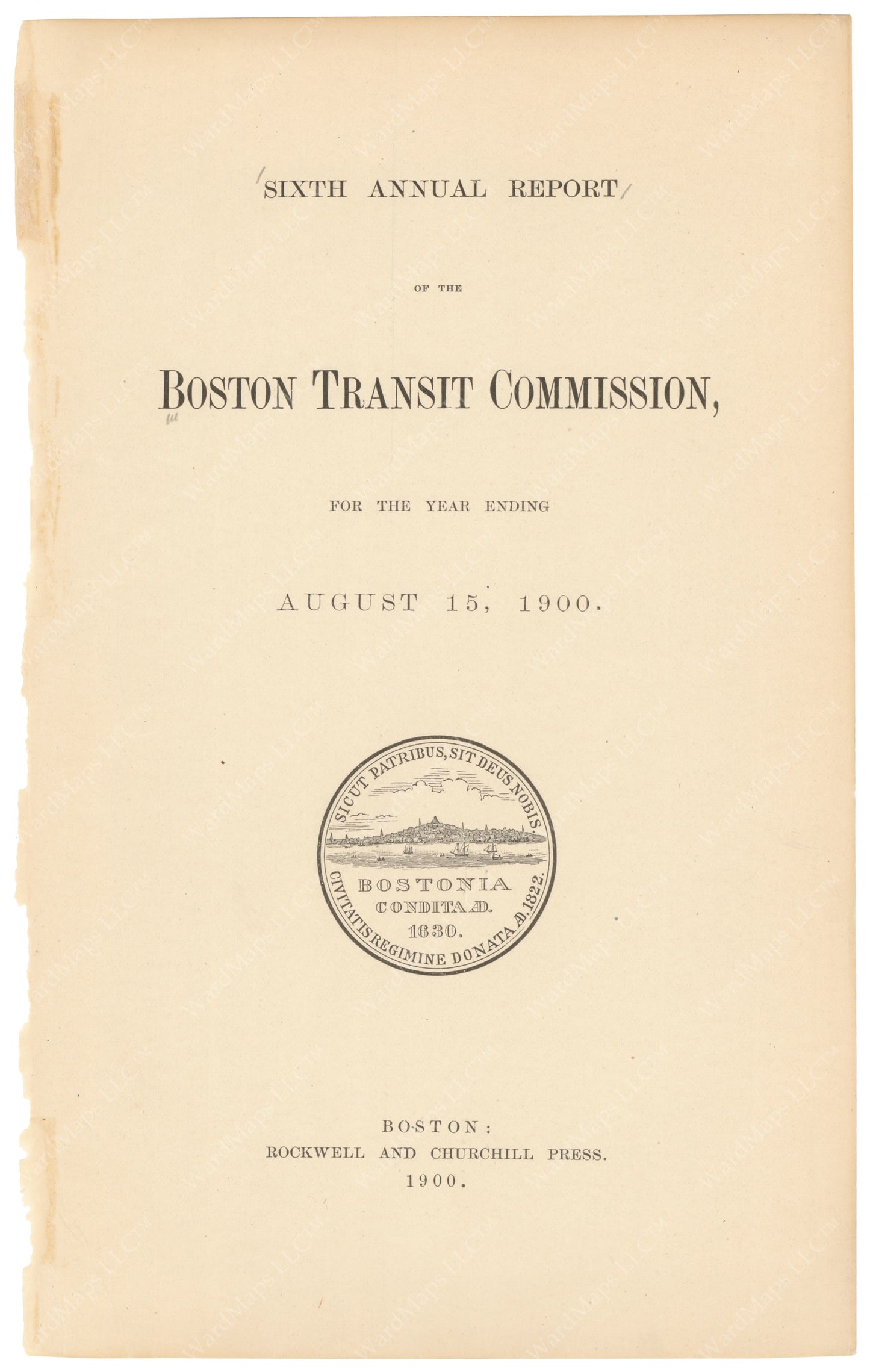 BTC Annual Report 06, 1900: Title Page