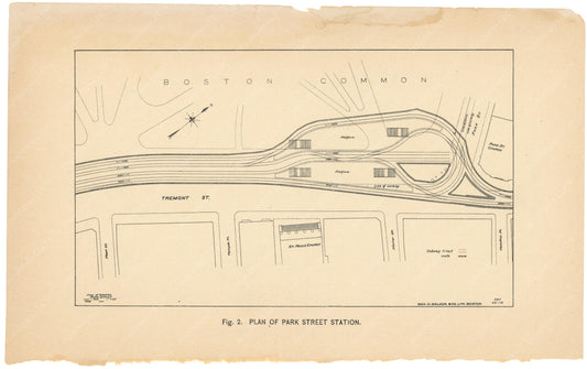 BTC Annual Report 01, 1895 Figure 02: Plan of Park Street Station