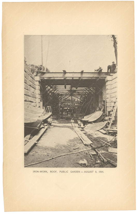BTC Annual Report 01, 1895: Ironwork and Roof in Public Garden, August 8, 1895