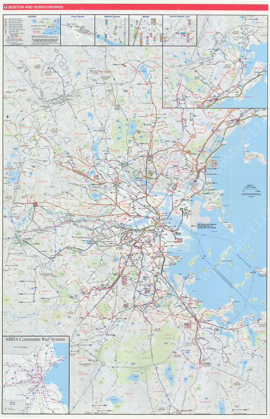 MBTA System Route Map 2006 (Side A)