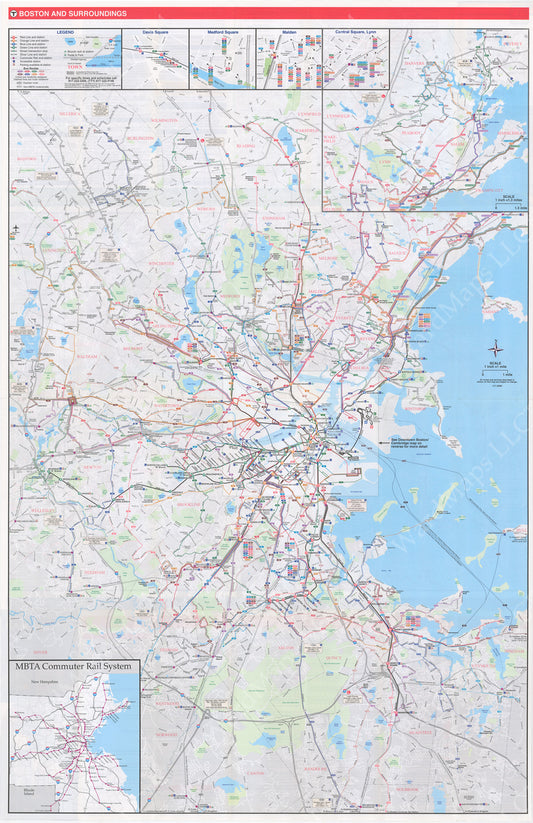 MBTA System Route Map 2011 (Side A)