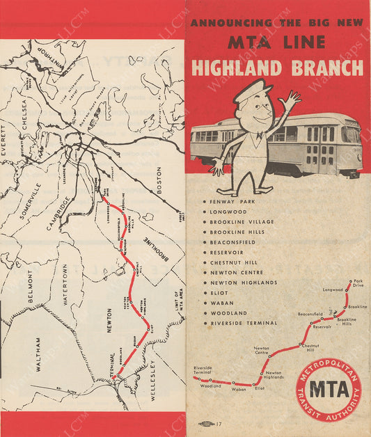 MTA Highland Branch Pamphlet 1959