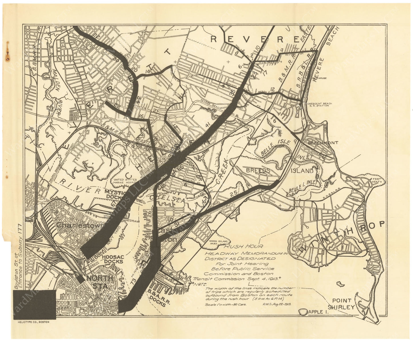 BTC Annual Report 20, 1914: Rush Hour Streetcar Headways