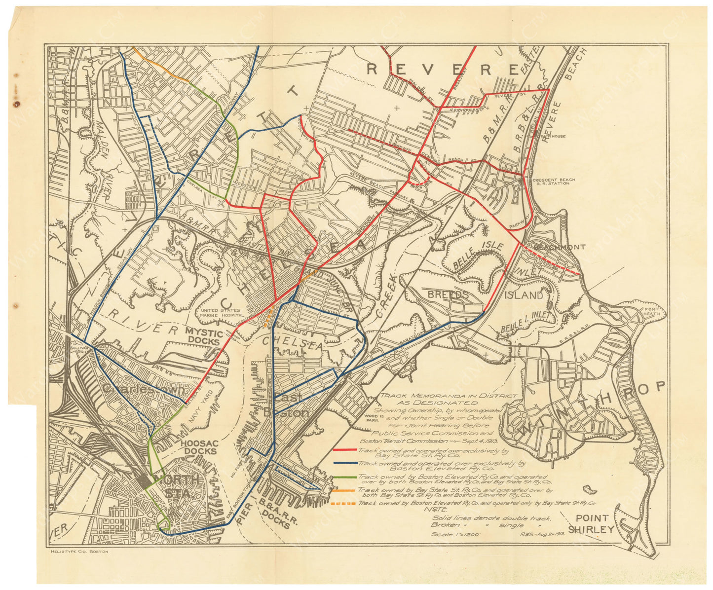 BTC Annual Report 20, 1914: Street Railway Ownership North of Boston