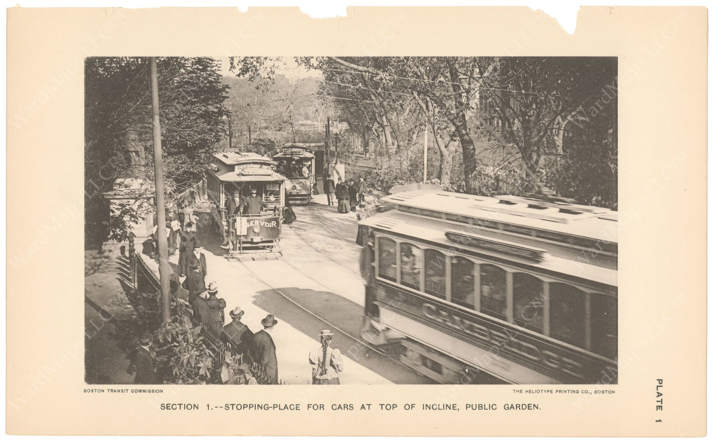 BTC Annual Report 04, 1898 Plate 01: Top of Public Garden Incline