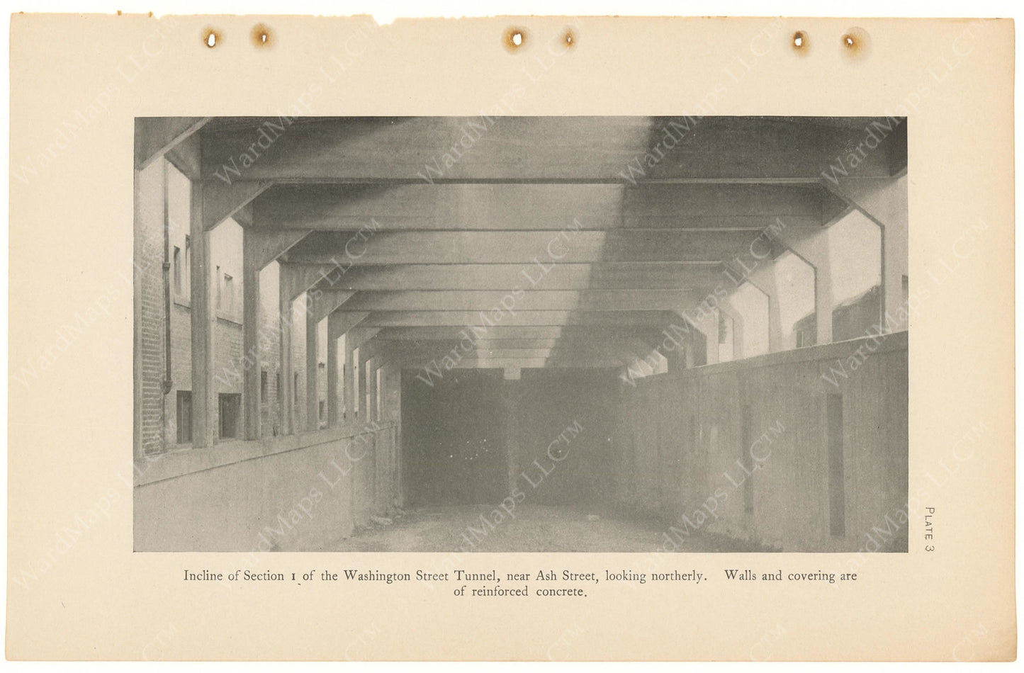 BTC Annual Report 11, 1905 Plate 03: Ash Street Incline - Washington Street Tunnel