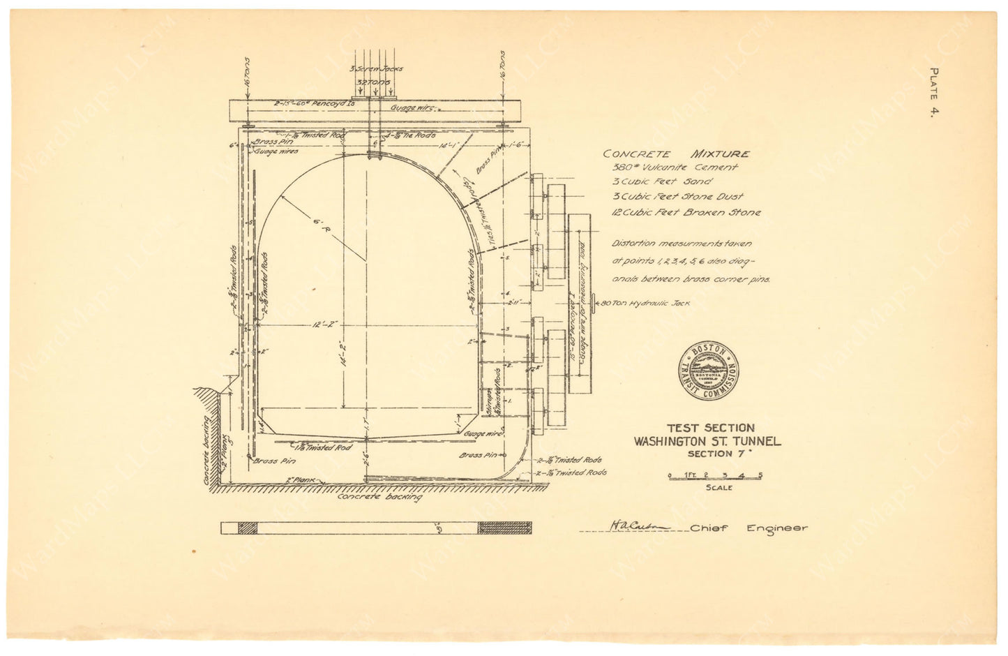 BTC Annual Report 12, 1906 Plate 04: Tunnel Test Section