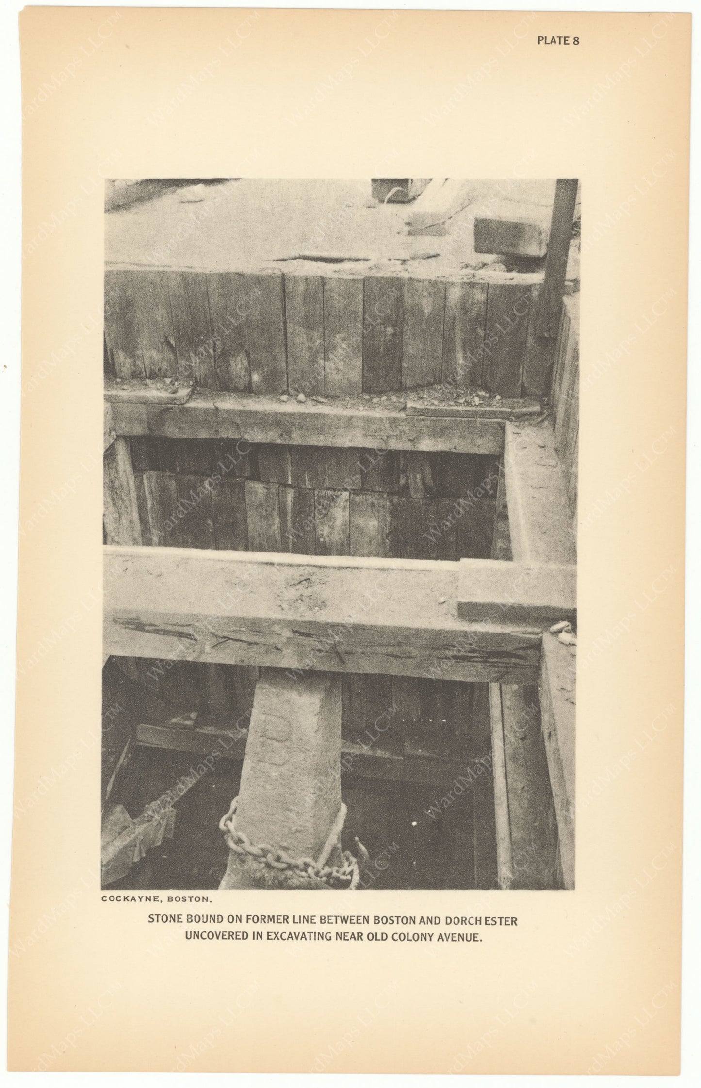 BTC Annual Report 23, 1917 Plate 08: Boston-Dorchester Boundary Stone