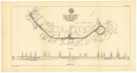 BTC Annual Report 19, 1913 Plate 12: Post Office Square Subway