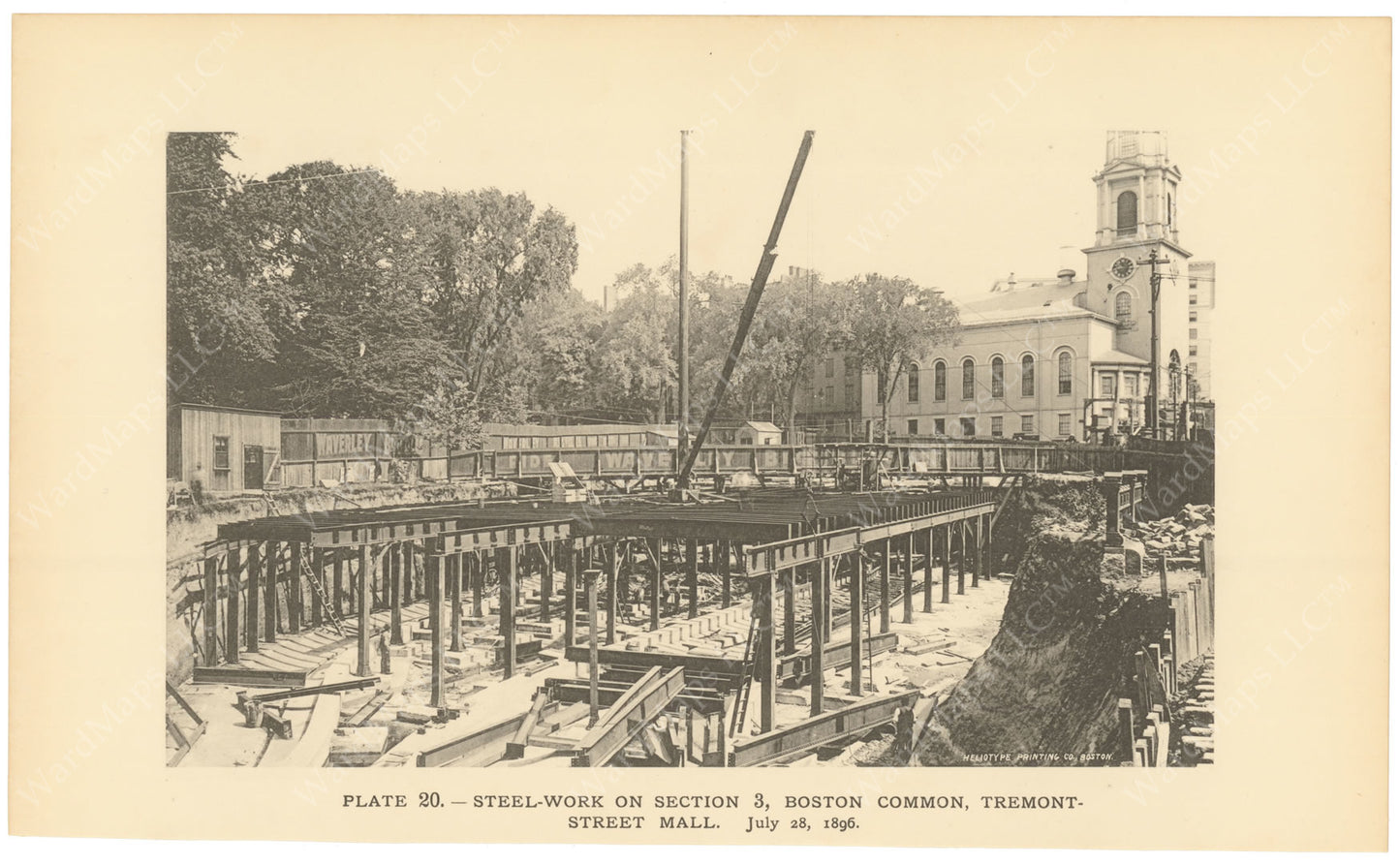 BTC Annual Report 02, 1896 Plate 20: Steelwork for Park Street Station
