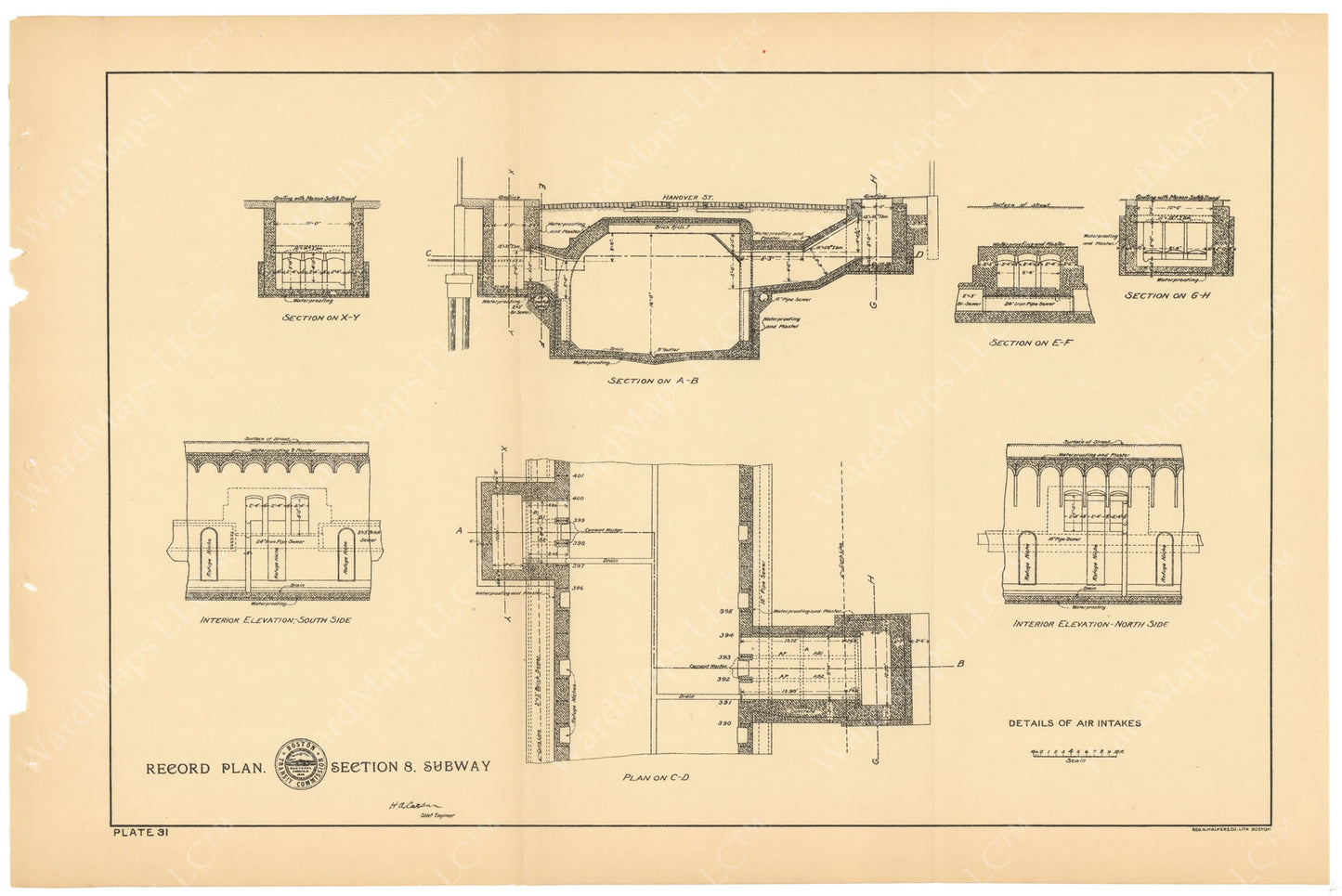 BTC Annual Report 04, 1898 Plate 31: Subway Air Intakes
