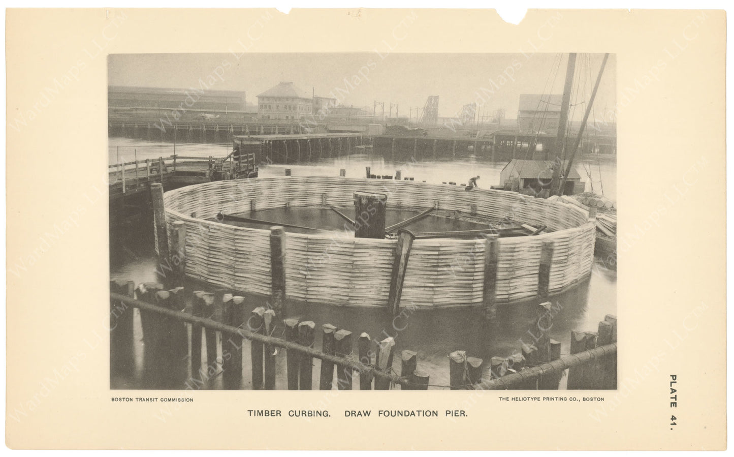 BTC Annual Report 04, 1898 Plate 41: Charlestown Bridge, Timber Curbing