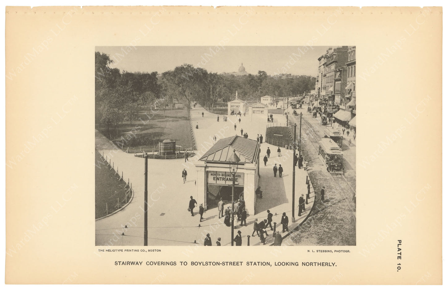 BTC Annual Report 03, 1897 Plate 10: Boylston Street Station Head Houses