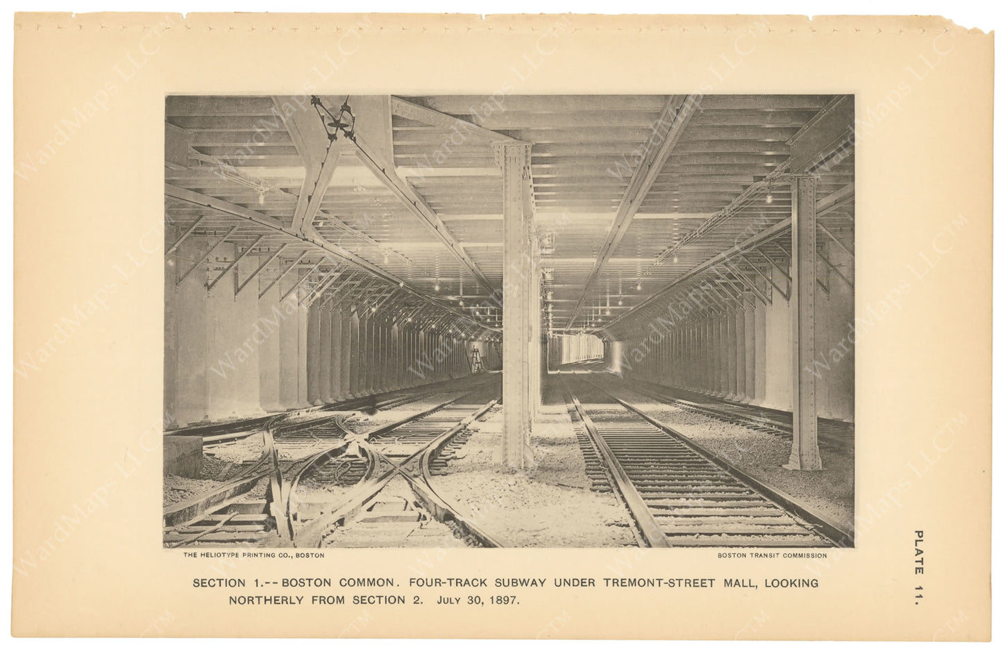 BTC Annual Report 03, 1897 Plate 11: Four Track Subway