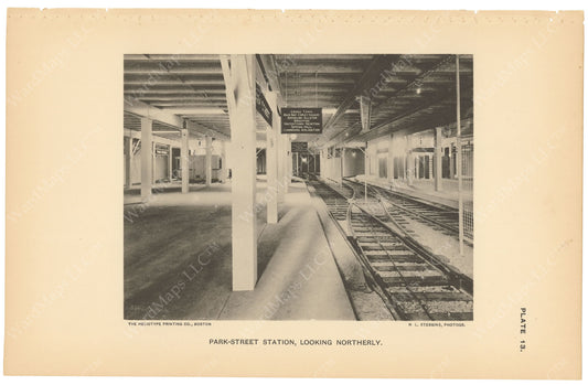 BTC Annual Report 03, 1897 Plate 13: Park Street Station Westbound Looking North