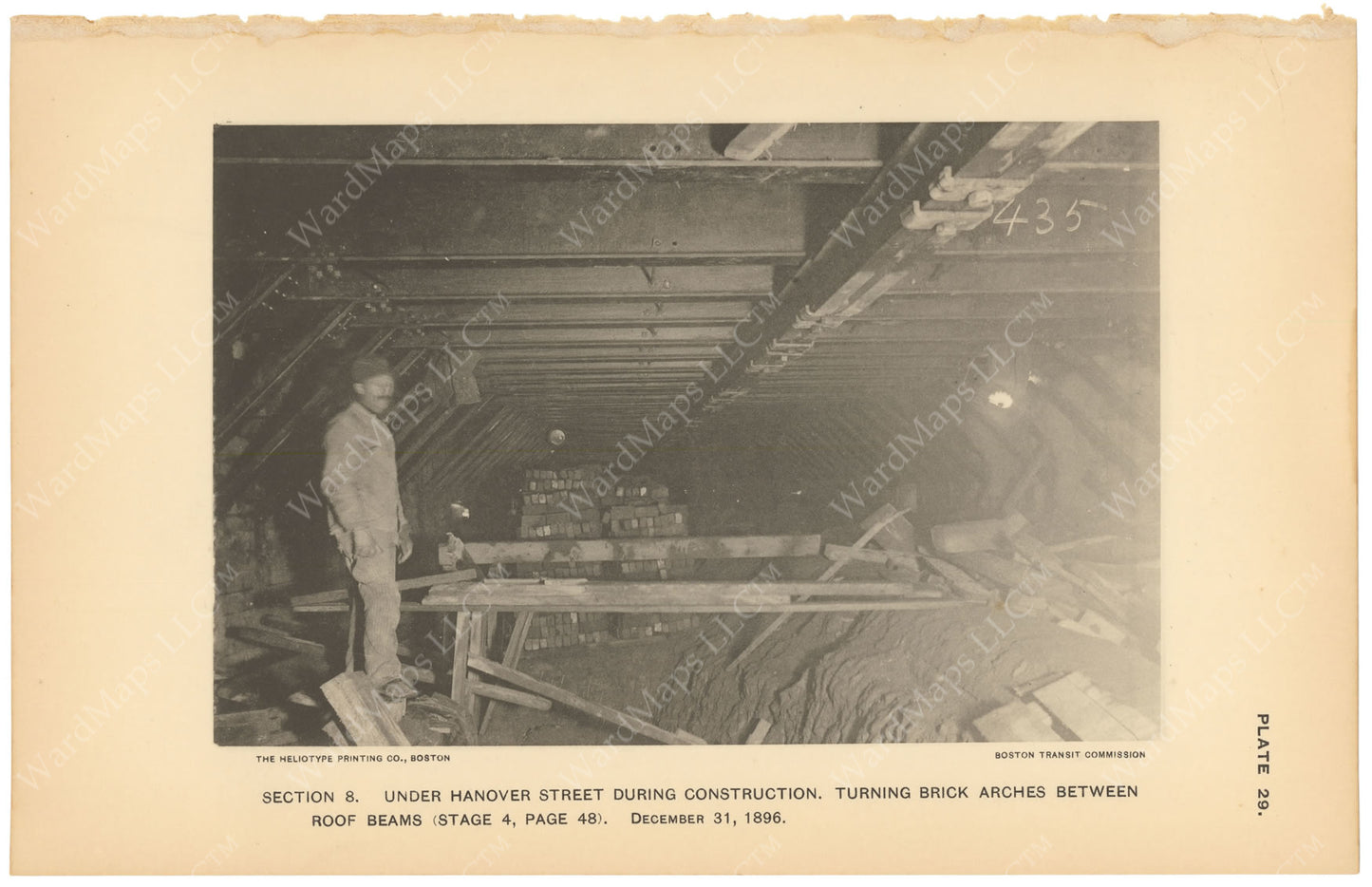 BTC Annual Report 03, 1897 Plate 29: Construction Under Hanover Street