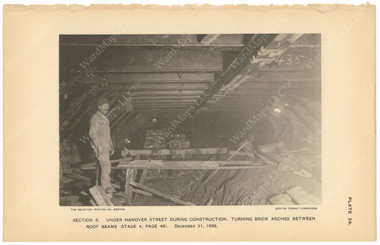 BTC Annual Report 03, 1897 Plate 29: Construction Under Hanover Street