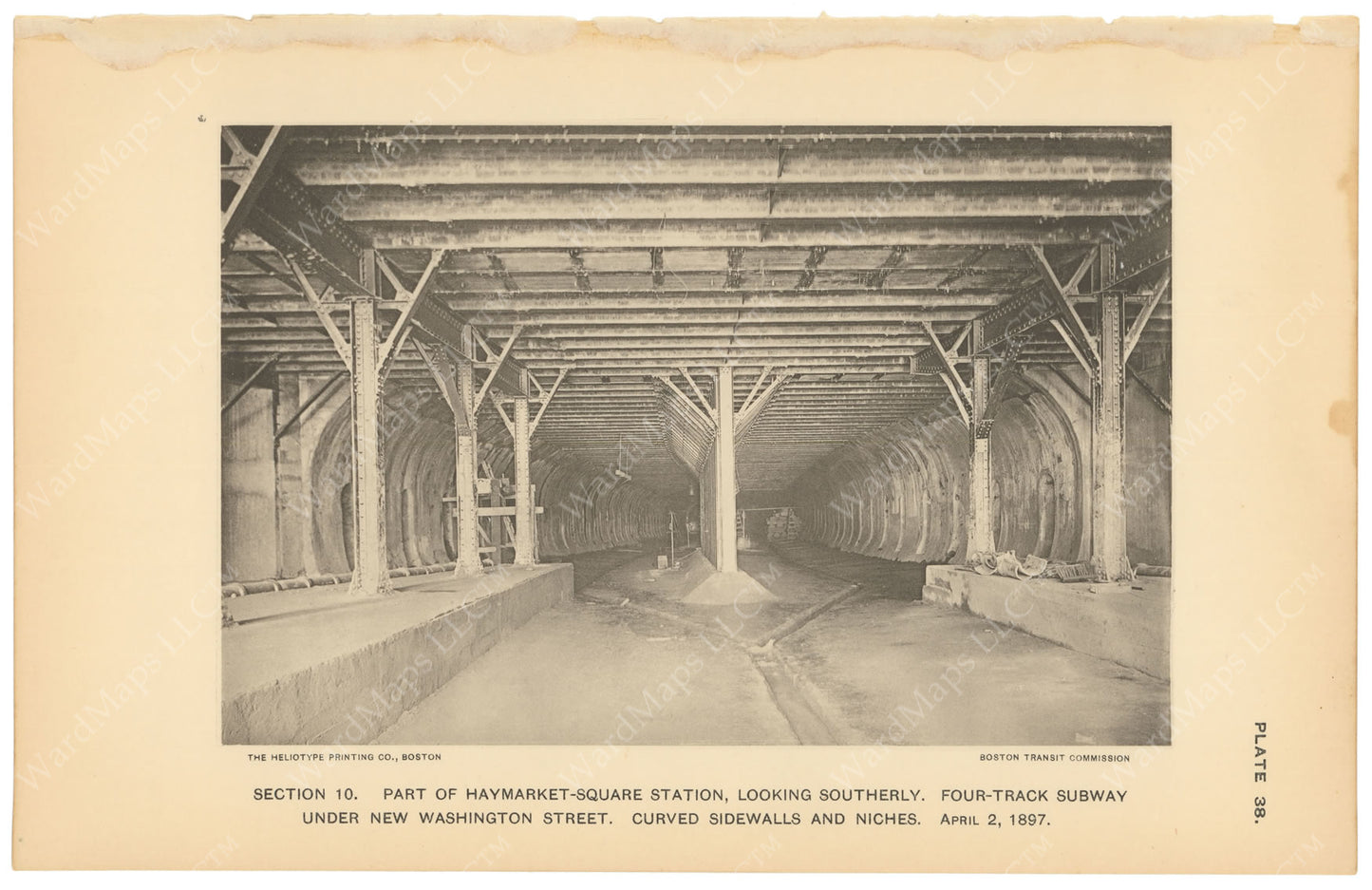 BTC Annual Report 03, 1897 Plate 38: Haymarket Square Station Looking South