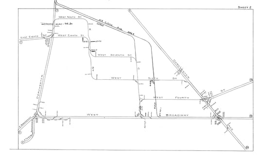 Boston Elevated Railway Co. Track Plans 1915 Plate 02: South Boston