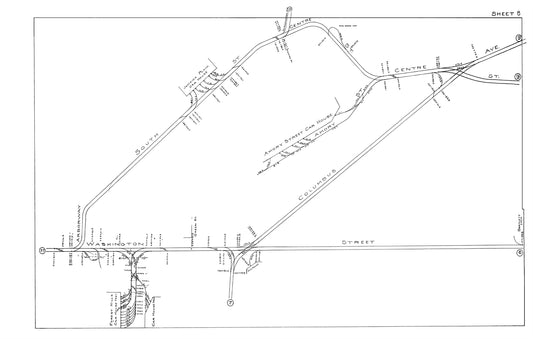 Boston Elevated Railway Co. Track Plans 1915 Plate 08: Forest Hills, Jamaica Plain, and Roxbury