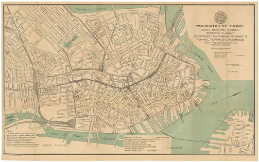 BTC Annual Report 14, 1908 Plate 01: Downtown Transit Map