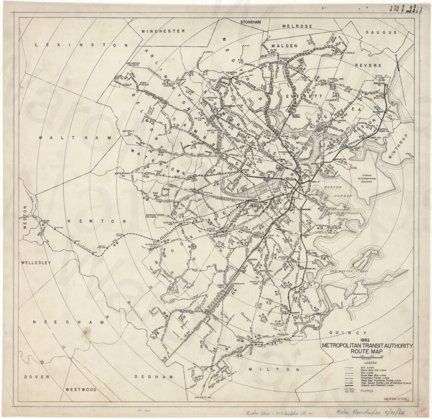MTA Route Map, October 23, 1963