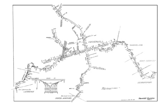 Boston & Northern Street Railway Co. Track Plans 1910: Haverhill Division Part 1