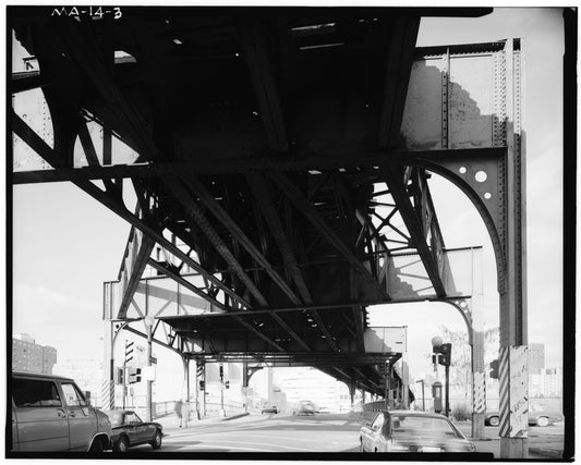 Washington Street Elevated, Under Tower D, 1982