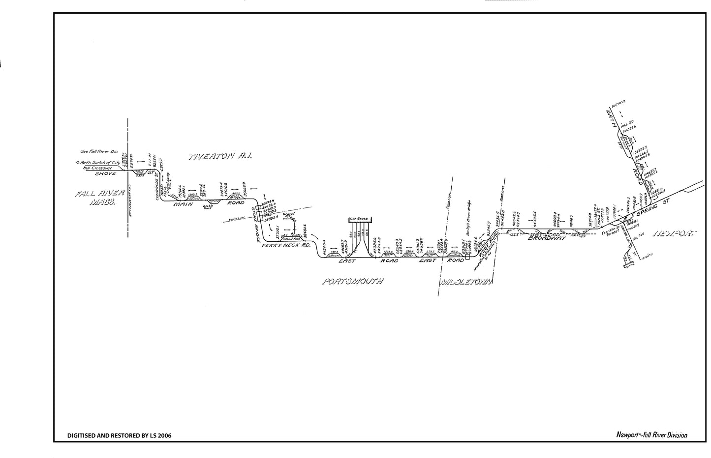 Old Colony Street Railway Co. 1905: Newport - Fall River Division