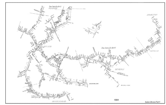 Boston & Northern Street Railway Co. Track Plans 1910: Salem Division Part 1