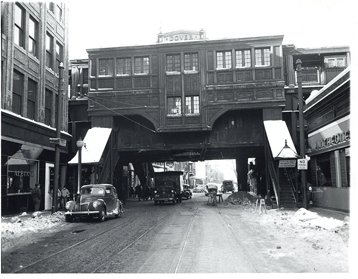 Dover Station from Dover Street, Boston, Circa 1930s - 1940s