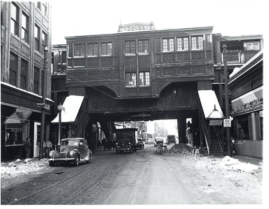 Dover Station from Dover Street, Boston, Circa 1930s - 1940s