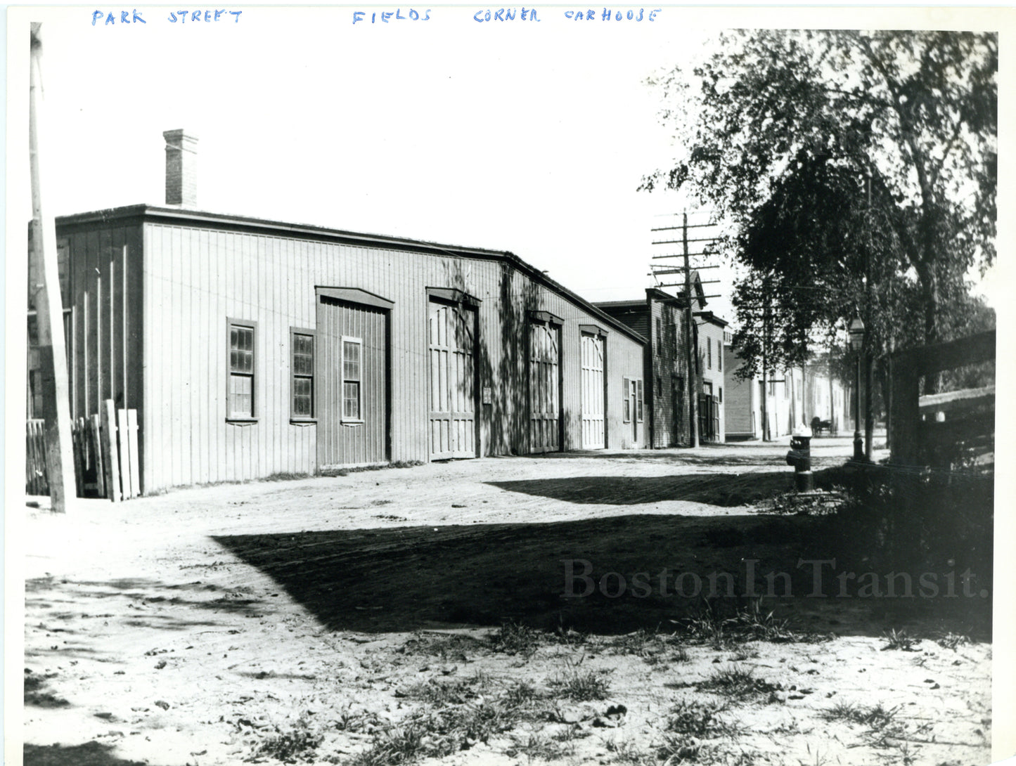 Park Street Car House (Fields Corner) Dorchester Circa 1890s (South Side)