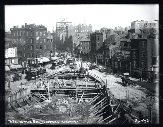 Pleasant Street Portal and Incline Construction, November 2, 1896