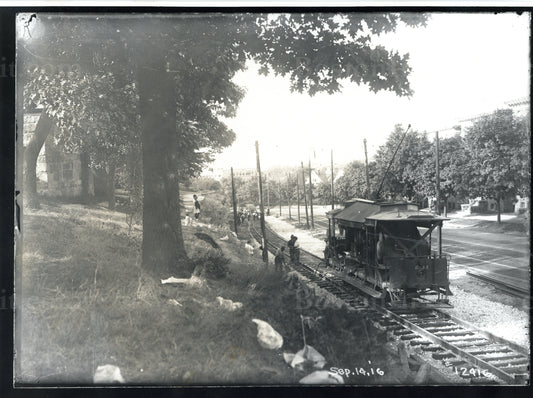 Streetcar Trackwork at Seaver Street, Boston, September 14, 1916