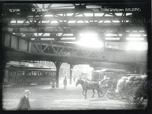 Causeway and Haverhill Streets Beneath the Elevated, June 12, 1919