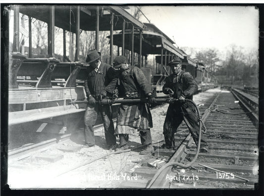 Workers at Forest Hills Trolley Yard, April 22, 1919