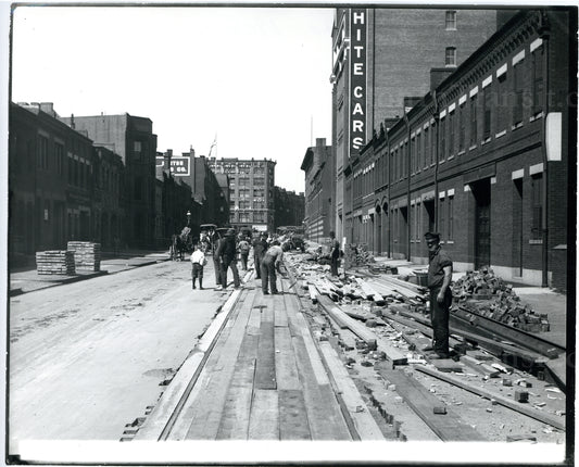 Streetcar Trackwork on Newbury Street