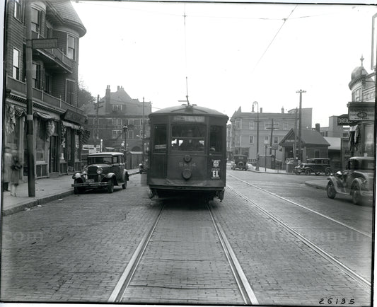 Type 5 Semi-Convertible Streetcar Signed for Dudley-Wash. St. Circa 1930s