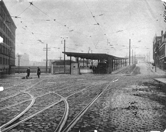 Street-level at Broadway Station, South Boston 1917