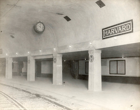 Harvard Station Lower Streetcar Platform, March 5, 1912