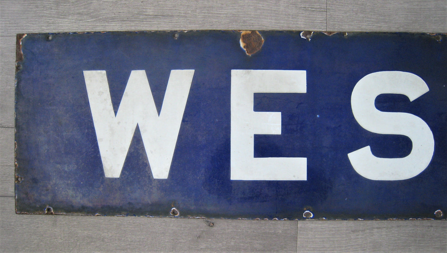 Weston, Massachusetts Antique Railroad Station Sign