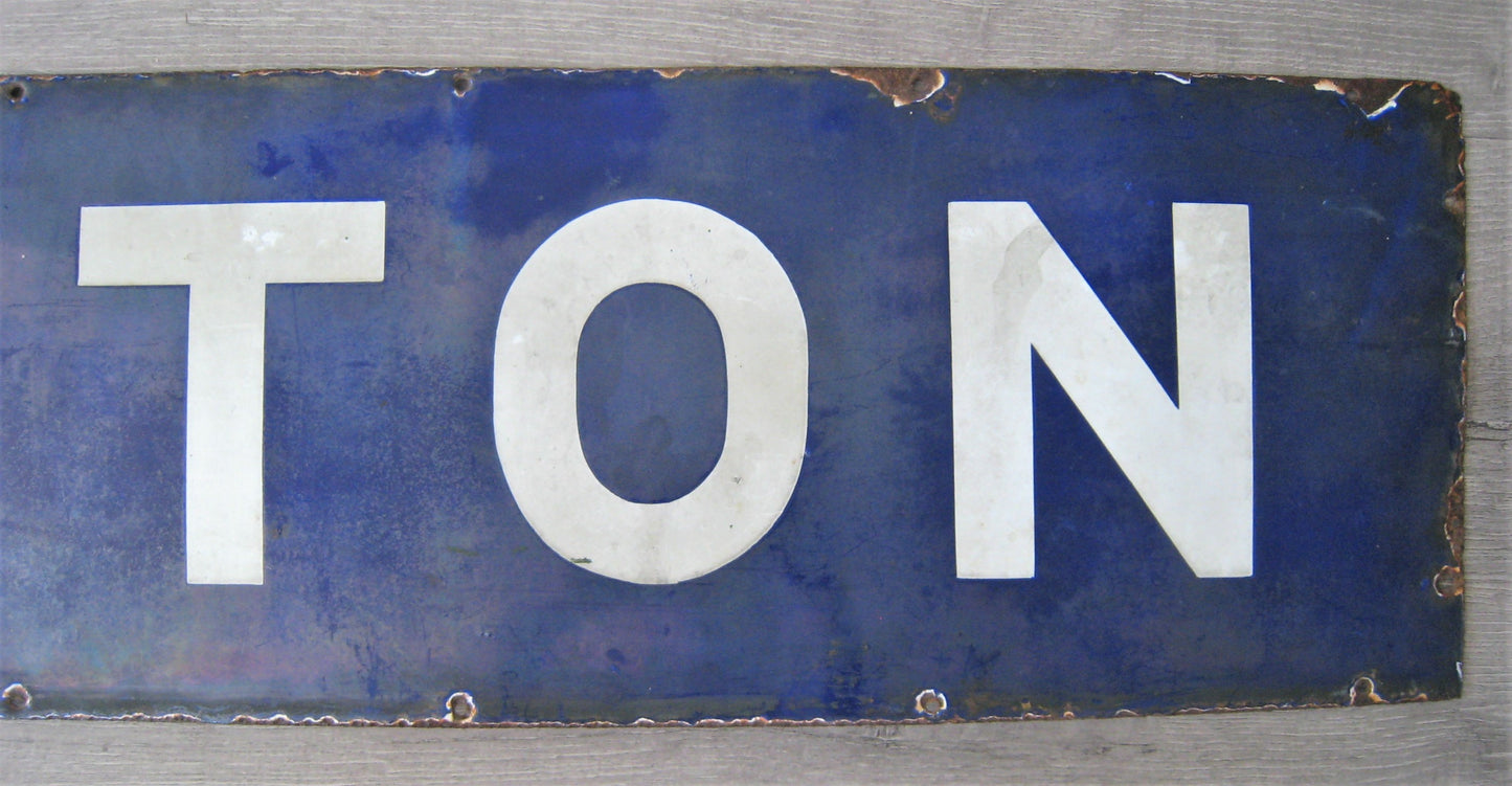 Weston, Massachusetts Antique Railroad Station Sign
