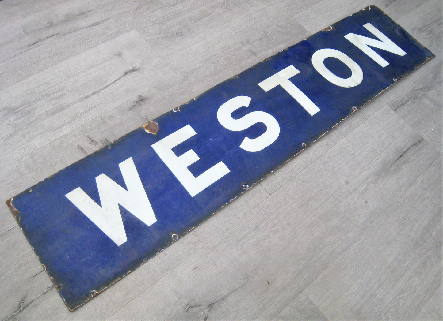 Weston, Massachusetts Antique Railroad Station Sign