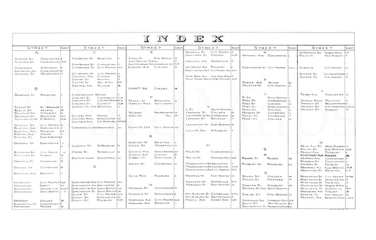 Boston Elevated Railway Co. Track Plans 1946 Index