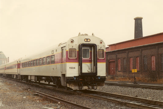 MBTA Commuter Rail Coach #1504, March 12, 1989