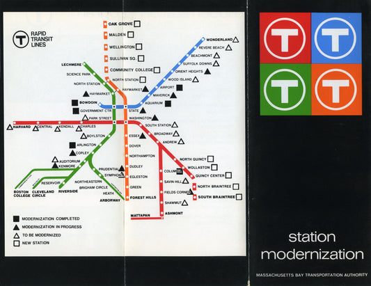 MBTA Station Modernization Brochure Cover 1970