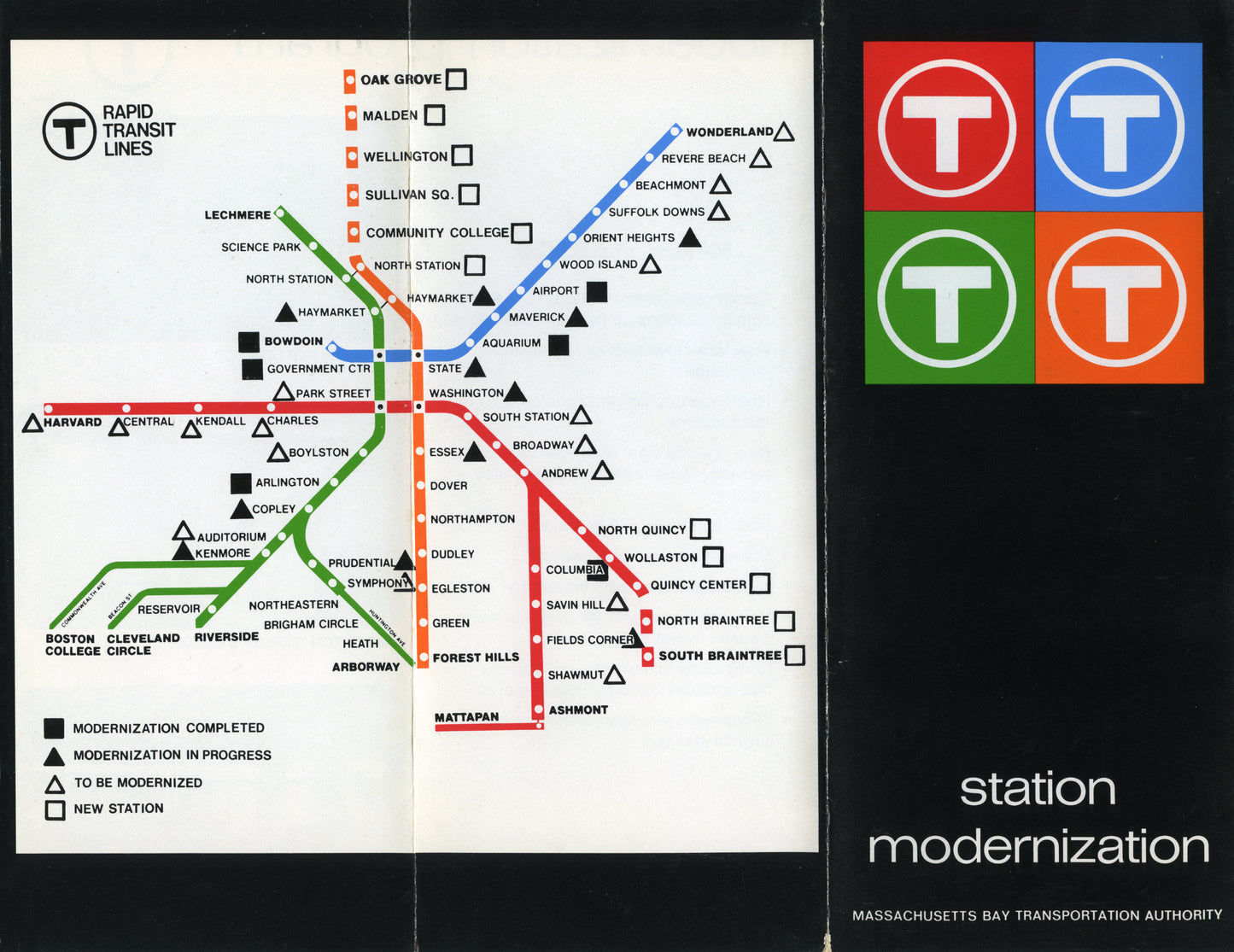 MBTA Station Modernization Brochure Cover 1970